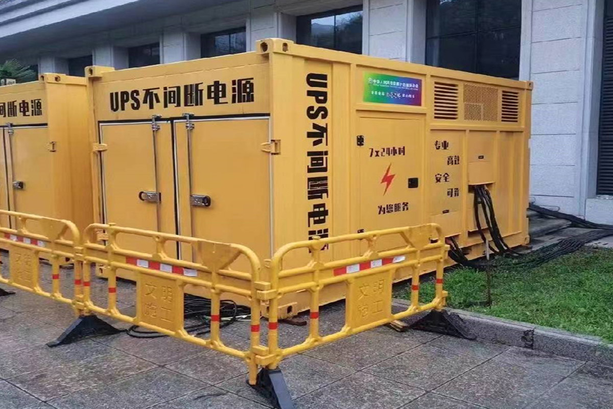 北票发电机租赁施工现场