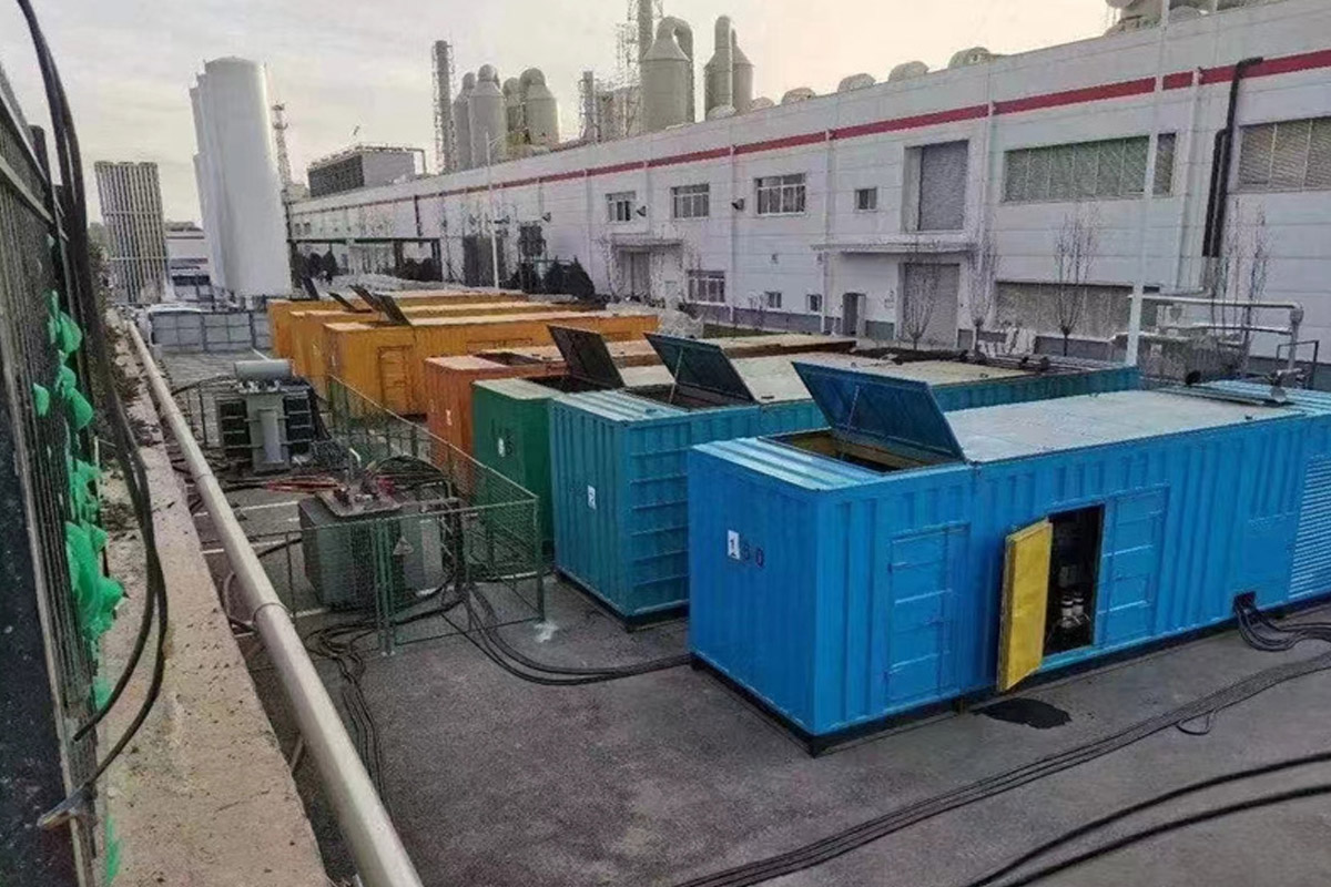 北票发电机租赁施工现场